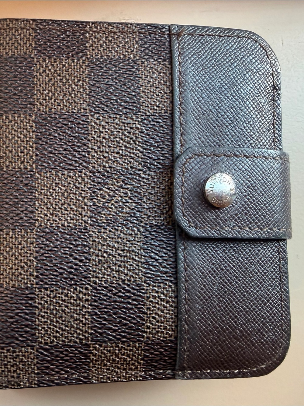 Louis Vuitton vintage Brown Check Canvas Card Holder Wallet